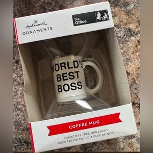 Hallmark Black and White Boss Coffee Mug Ornament